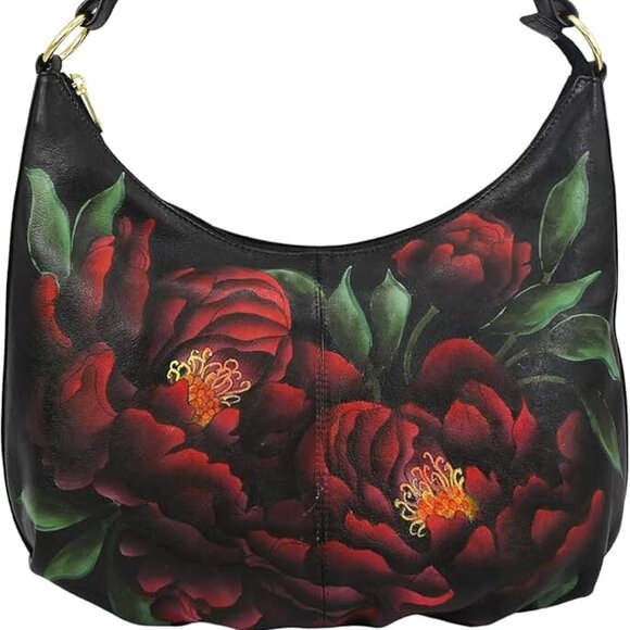 Annuchka Handbags - Anuschka Women's Original Hand-Painted Genuine Leather Ruched Hobo NEW Dust Bag
